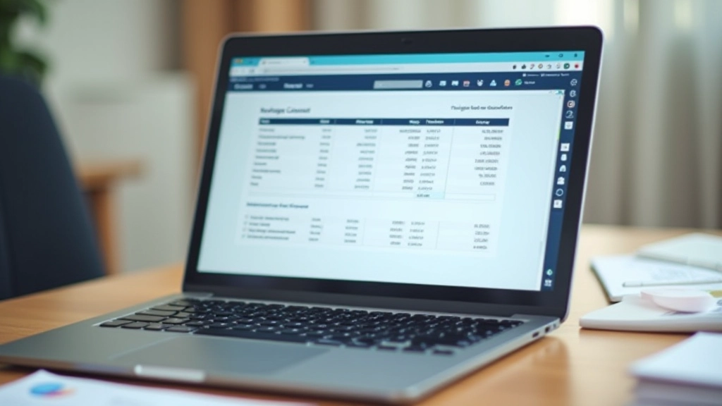 Gros plan sur un ordinateur portable affichant un tableau de simulation de rachat de trimestres avec données chiffrées